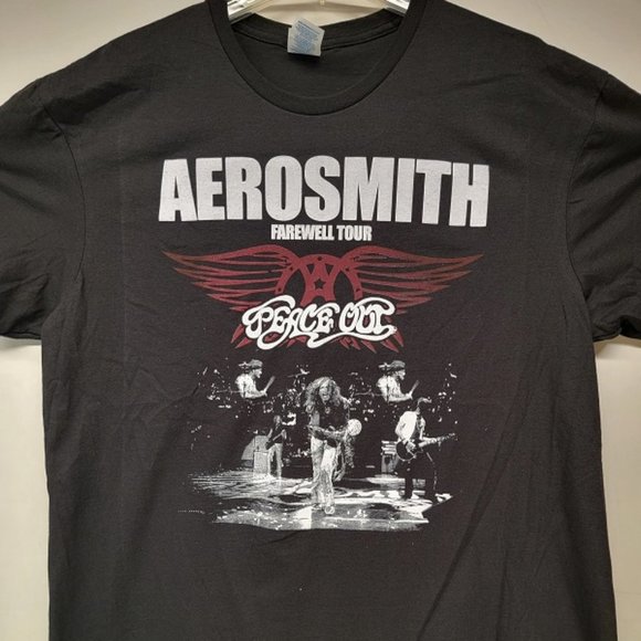 Aerosmith 2023 Peace Out Farewell Tour Shirt Black 3-XL - Picture 1 of 2
